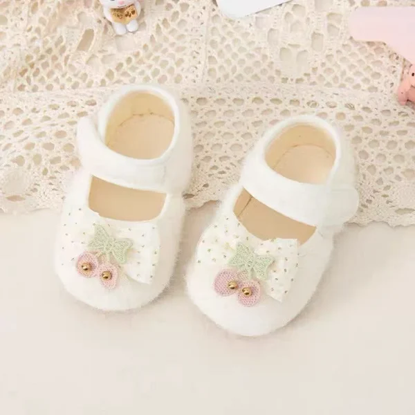 Cherry Bow Baby Mary Janes
